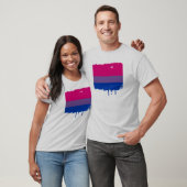 T-SHIRT CONCEPTION DES RAYURES DE FIERTE BISEXUELLE (Unisexe)