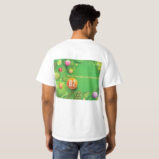 T-shirt Conception des suppléments nutritionnels bio (Dos entier)