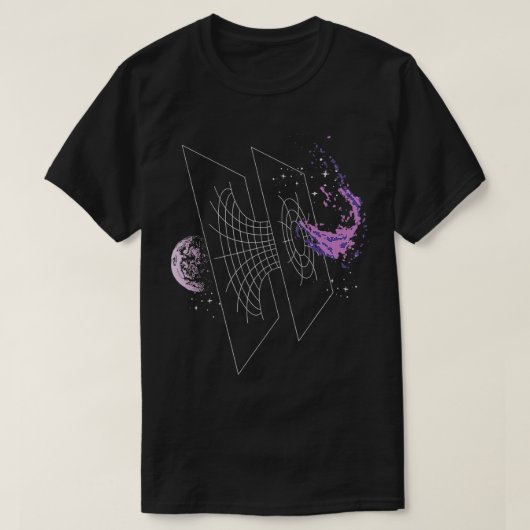 T-shirt Conception des trous de ver de la planète Ether (Design devant)