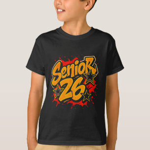 T-shirt Conception d'étoile de graffiti jaune Senior 2026