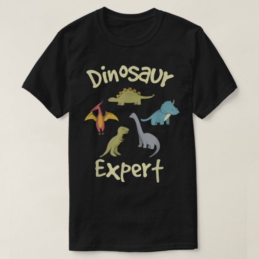 T-shirt Conception d'expert de dinosaure mignon (Design devant)