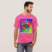 T-shirt Conception d'explosion de peinture vibrante (Devant entier)