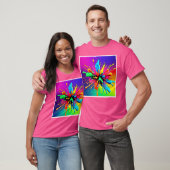 T-shirt Conception d'explosion de peinture vibrante (Unisexe)