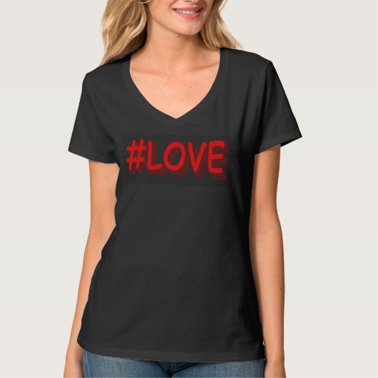 T-shirt Conception d'expression mignonne "#AMOUR". Acheter (Devant)