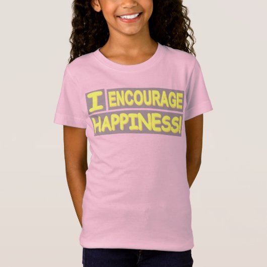 T-Shirt Conception d'expression mignonne "Encourager le bo (Devant)