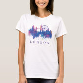 T-shirt Conception d'horizon de souvenir de Londres (Devant)