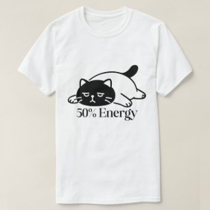 T-shirt Conception d'humeur de batterie basse drôle à 50% 