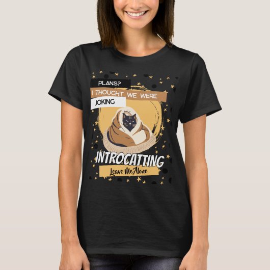 T-shirt Conception d'humour de chat introverti drôle (Devant)