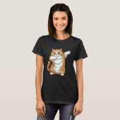 T-shirt Conception d'humour de danse de chat qui fait dabb (Devant entier)
