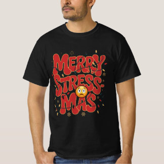 T-shirt Conception d'humour de Noël Merry Stress-mas
