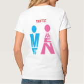 T-shirt Conception d'icône de typographie hommes et femmes (Dos)