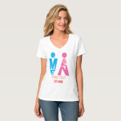 T-shirt Conception d'icône de typographie hommes et femmes (Devant entier)
