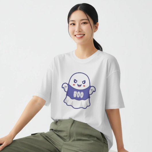T-shirt Conception d'illustration de fantôme effrayant drô