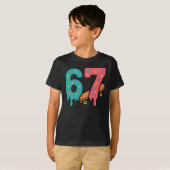 T-shirt Conception d'illustration de skateboard 6 7 Drip (Devant entier)