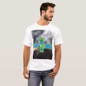 T-shirt Conception d'illustration satellite moderne. (Devant entier)