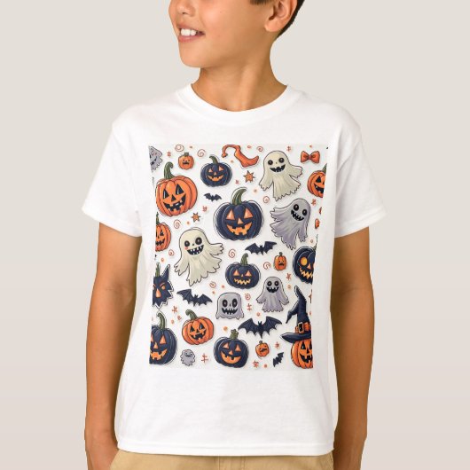 T-shirt conception d'impression spéciale pour halloween. (Devant)