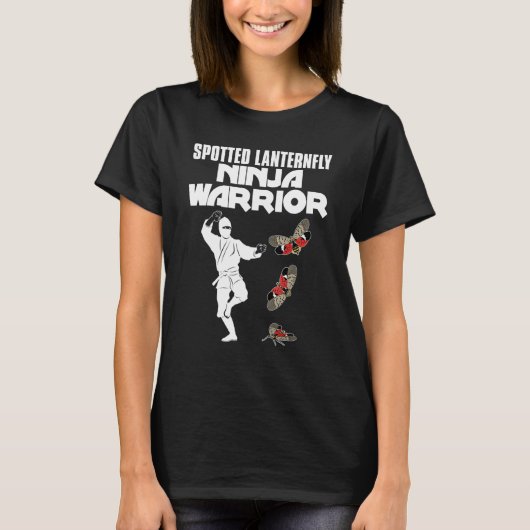 T-shirt Conception d'insectes guerriers Ninja de lanternfl (Devant)