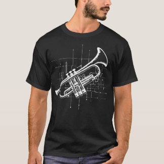 T-shirt conception d'instrument de trompette