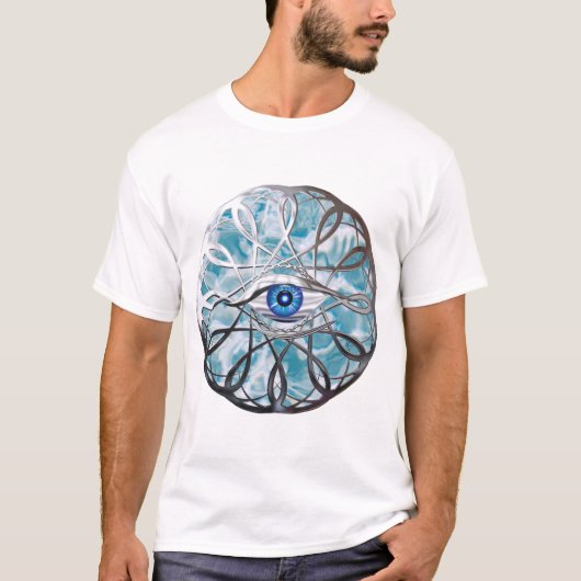 T-shirt Conception d'oeil mystique Chrome (Devant)