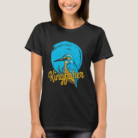 T-shirt Conception d'oiseau martin-pêcheur (Devant)