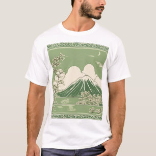 T-shirt Conception d'ornement de design de motif japonais