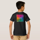 T-shirt Conception double face Ajouter image Black Modèle  (Dos entier)