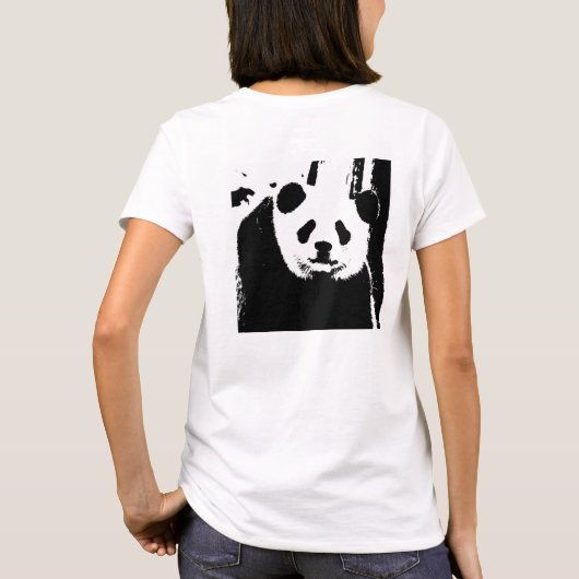 T-shirt Conception double face Panda Ours Élégant femmes (Dos)