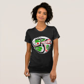 T-shirt Conception d'ours et de saumon (Devant entier)