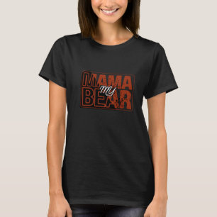 T-shirt Conception d'ours maman rouge noir