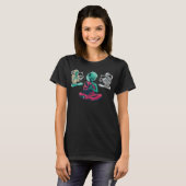 T-shirt Conception drôle d'alien de yoga (Devant entier)