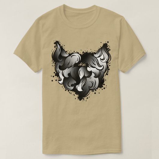 T-shirt conception drôle de barbe pour t et masque haute q (Design devant)