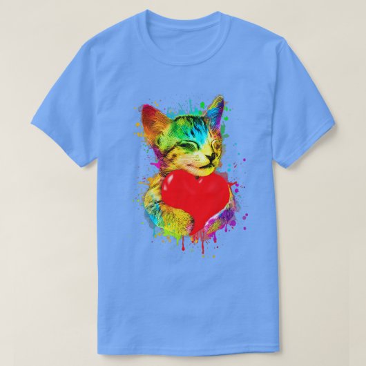 T-shirt Conception drôle de chat (Design devant)