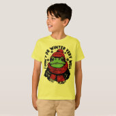 T-shirt Conception drôle de grenouille d'hiver (Devant entier)