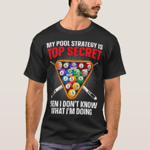 T-shirt Conception drôle de joueur de billard pour hommes