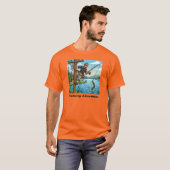 T-shirt Conception drôle de lineman pêcheur (Devant entier)