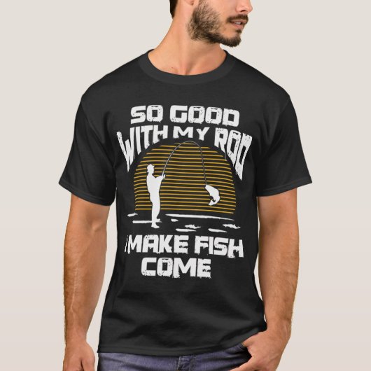 T-shirt Conception drôle de pêche pour hommes (Devant)
