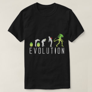 T-shirt Conception drôle d'évolution d'alien de science-fi