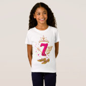 T-Shirt Conception du 7e anniversaire. La princesse d'anni (Devant entier)