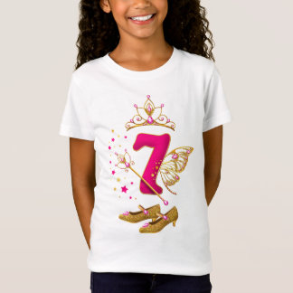 T-Shirt Conception du 7e anniversaire. La princesse d'anni