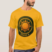 T-shirt Conception du badge Emblème Soleil de l'équipe A | (Devant)