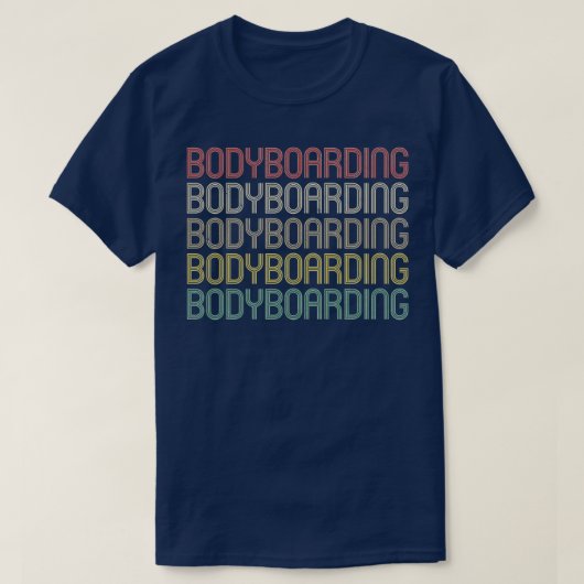 T-shirt Conception du Bodyboard de style rétro (Design devant)
