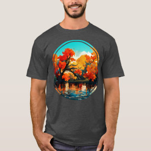 T-shirt Conception du cercle d'automne
