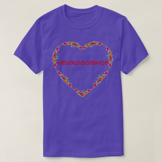 T-shirt conception du coeur de neurosciences conception fl (Design devant)