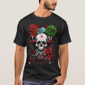 T-shirt Conception du collage du crâne (Devant)