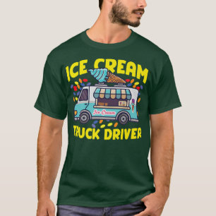 T-shirt Conception du conducteur de camion à glace