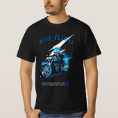 T-shirt Conception du cycle moteur Blue Flames | Skull (Devant)