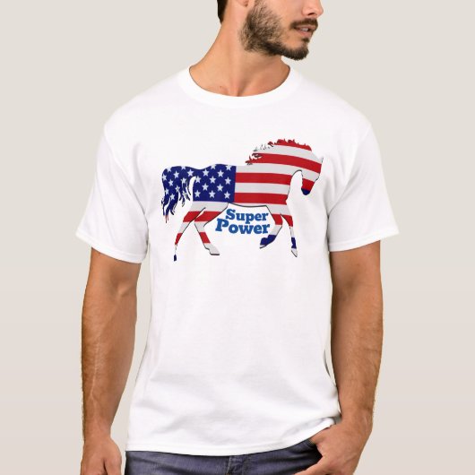 T-shirt Conception du drapeau américain (Devant)