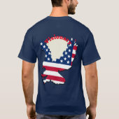 T-shirt Conception du drapeau américain (Dos)
