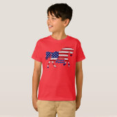 T-shirt Conception du drapeau américain (Devant entier)