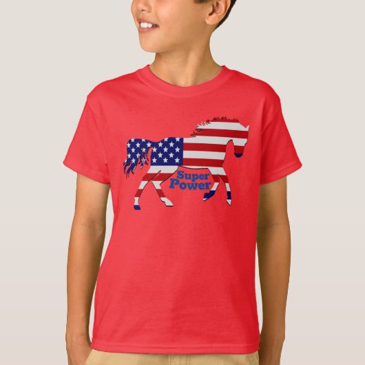 T-shirt Conception du drapeau américain (Devant)